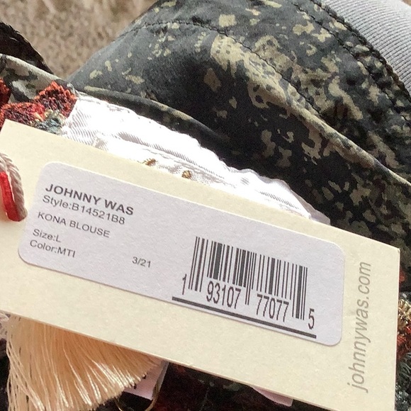 NWT Johnny Was Silk Kona Blouse Top - Picture 8 of 9